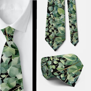 Cravate Ties de cou formels en eucalyptus Simples et cla