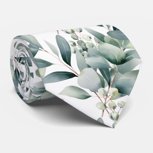 Cravate Ties formelles à col eucalyptus | Simples et class (Roulé)