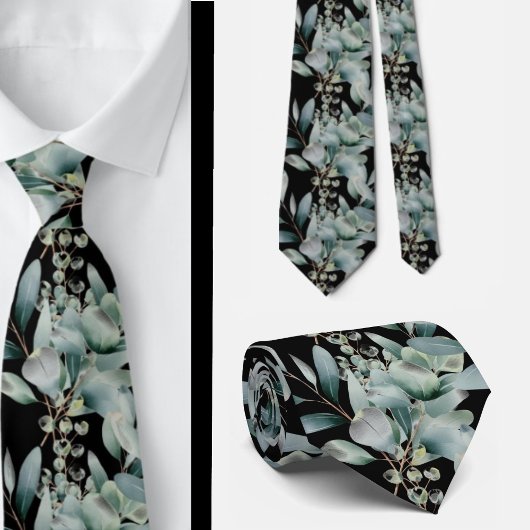 Cravate Ties formelles à col eucalyptus | Simples et class