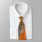 Cravate Ties Orange et Gris Abstraits (Attaché)