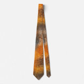 Cravate Ties Orange et Gris Abstraits (Devant)