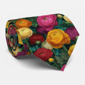 Cravate Ties pour hommes colorés Ranunculus (Roulé)