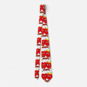 Cravate Ties pour hommes conçus avec des coeurs rouges (Dos)