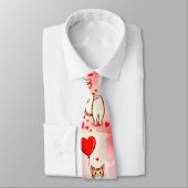 Cravate Ties pour hommes de créateurs catégorie coeurs rou (Attaché)