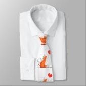 Cravate Ties pour hommes de créateurs Cœurs rouges renards (Attaché)