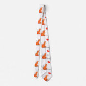 Cravate Ties pour hommes de créateurs Cœurs rouges renards (Dos)
