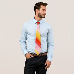 Cravate Ties pour hommes de créateurs Jaune Orange Rose