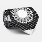 Cravate Ties pour hommes de créateurs Noir Blanc (Roulé)
