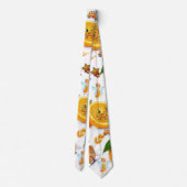 Cravate Ties pour hommes de créateurs Oranges heureux (Dos)