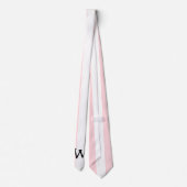 Cravate Ties pour hommes de créateurs, rayure rose et blan (Dos)