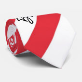 Cravate Ties pour hommes de créateurs, rayure rouge et bla (Roulé)