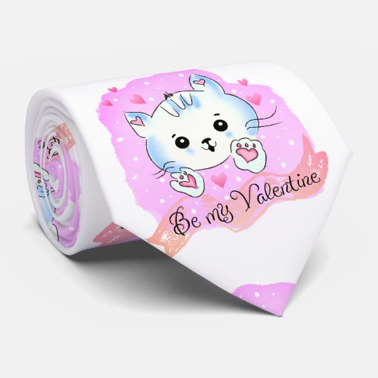 Cravate Ties pour hommes de créateurs Sois ma Saint-Valent (Roulé)