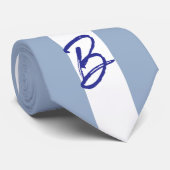 Cravate Ties pour hommes de créateurs Style rayure bleue e (Roulé)