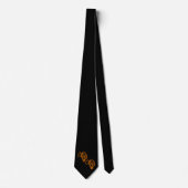 Cravate Tiger Design Orange/Black Team Mascot Necktie (Devant)