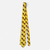 Cravate Tiger Design Orange/Black Team Mascot Necktie (Devant)