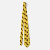 Cravate Tiger Design Orange/Black Team Mascot Necktie (Dos)