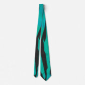 Cravate Tiger noir et Turquoise (Dos)