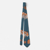 Cravate Tiger Retro Coloré Motif personnalisé (Dos)