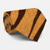 Cravate Tiger Stripes Motif de peau Personnaliser (Roulé)