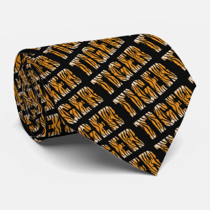 Cravate Tiger Texte Tiger Imprimer Équipe Mascotte Necktie