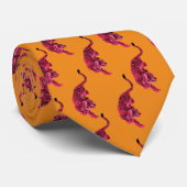 Cravate Tiger - Vibrant Pink (Roulé)