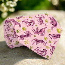 Tigers roses mignons Feuilles tropicaux Animal Abs