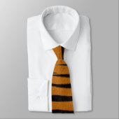 Cravate Tigre animal sauvage rayé Design d'art imprimé (Attaché)