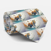 Cravate Tigre avec papillons (Roulé)