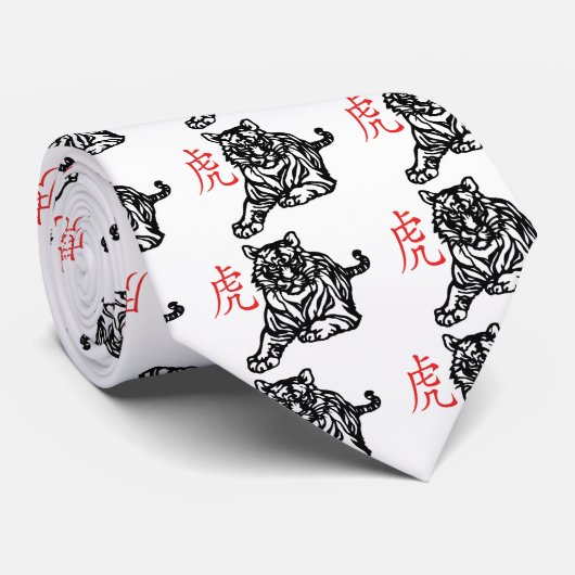 Cravate Tigre chinois (Roulé)