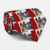 Cravate Tigre du Bengale de Noël (Roulé)