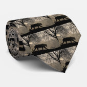 Cravate Tigre et cerf (Roulé)