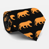 Cravate Tigre orange (Roulé)