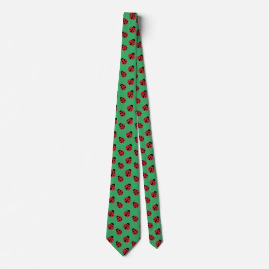 Cravate Tiled Ladybugs Design Necktie (Devant)