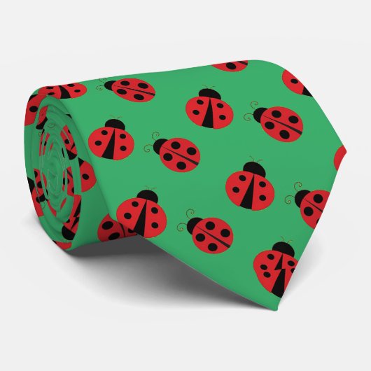 Cravate Tiled Ladybugs Design Necktie (Roulé)