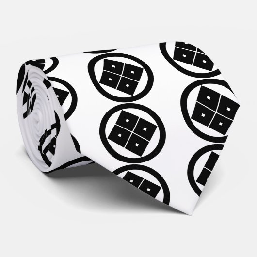 Cravate Tilted four-square-eyes in circle (Roulé)