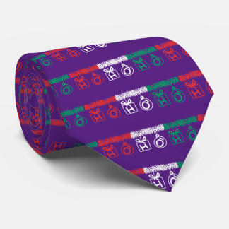 Cravate Tinsel HO HO HO (Tri Color)