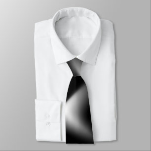Cravate Tissage Abstrait en noir et blanc