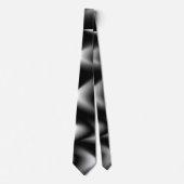 Cravate Tissage Abstrait en noir et blanc (Devant)