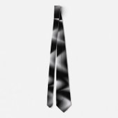Cravate Tissage Abstrait en noir et blanc (Dos)