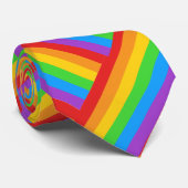 Cravate Tissage de la fierté : Drapeau arc-en-ciel entrela (Roulé)