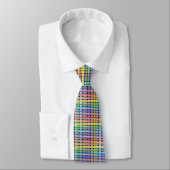 Cravate Tissu arc-en-ciel blanc (Attaché)