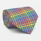 Cravate Tissu arc-en-ciel blanc (Roulé)