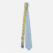 Cravate Tissu Bleu Printanier Mode Col Écharpe (Dos)