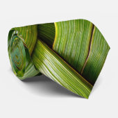 Cravate Tissu de bambou vert frais (Roulé)