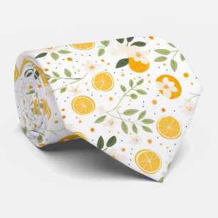 Cravate Tissu Motif Citron pour Homme