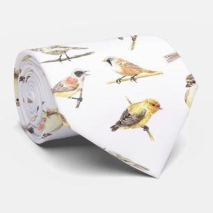 Cravate Tit birds motif