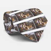 Cravate Titania et fond, songe d'une nuit d'été (Roulé)