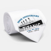 Cravate Titanic descendant l'anniversaire de 100 ans (Roulé)