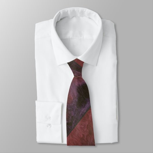 Cravate Toile abstraite rouge bleu violet noir (Attaché)