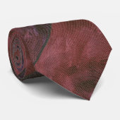Cravate Toile abstraite rouge bleu violet noir (Roulé)